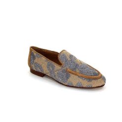 Pedro Miralles Pedro Miralles 14583 Textile Beige Glitter Bleu Ciel Mocassins