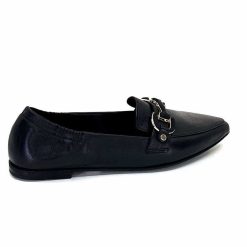 398-ivoire Ivoire M24066 Zb Cuir Noir Mocassins