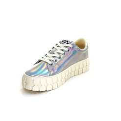 No Name No Name Play Sneaker W Cuir Argent Irise Baskets