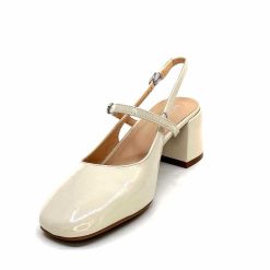 Ivoire0104a Ivoire A53097 Cuir Creme Escarpins