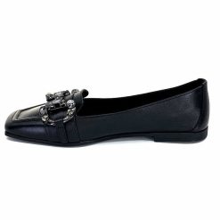 398-ivoire Ivoire 1M23035 Cuir Noir Ballerines