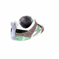 Semerdjian Semerdjian Smr Chita 11377 Cuir Blanc Glitter Rose Vert Baskets