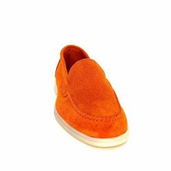 Ivoire0209b Ivoire 12851 Daim Orange Mocassins