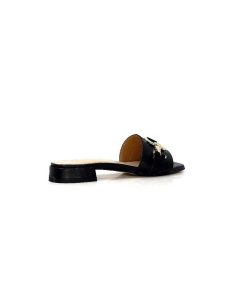 Ivoire0346a Ivoire 22682 Cuir Noir Mules