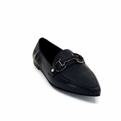 398-ivoire Ivoire M24066 Zb Cuir Noir Mocassins