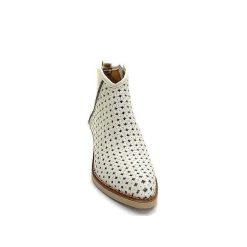 MKD Mkd Ferial Cuir Creme Blanc Bottines Ete