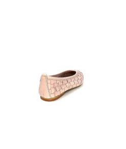 355-ivoire Ivoire 35.45.E201 Cuir Rose Ballerines