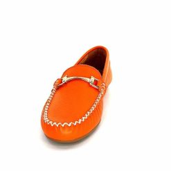 Ivoire0209b Ivoire 12052 Cuir Orange Mocassins