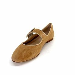 Ivoire0532 Ivoire H447 Sf28 Daim Camel Ballerines