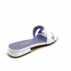 Ivoire0248 Ivoire 5237 Vernis Blanc Mules