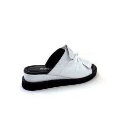 Ivoire-354 Ivoire 107911 Cuir Blanc Mules