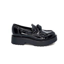 Ivoire0130a Ivoire 1M4158 Cuir Vernis Noir Mocassins