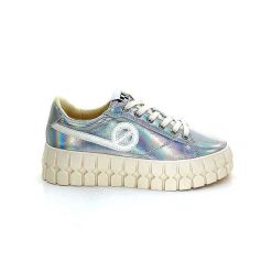 No Name No Name Play Sneaker W Cuir Argent Irise Baskets