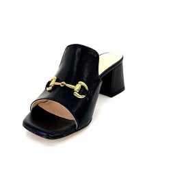 Ivoire0352 Ivoire K166 Caraibi2 Cuir Noir Mules