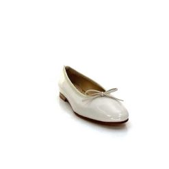 l'arianna L'Arianna 1705 Cuir Vernis Creme Ballerines