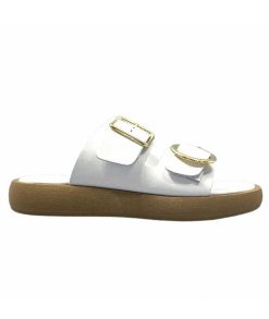 top tris srl Ivoire 8022-02 Cuir Blanc Mules