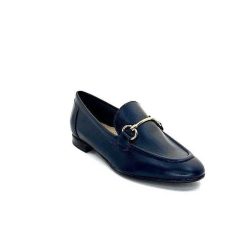 Ivoire0236a Ivoire 54564Dl Cuir Bleu Marine Mocassins