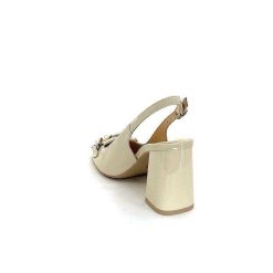 Nero Giardini Nero Giardini E409490 D711 Cuir Vernis Creme Escarpins