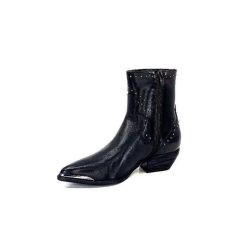 Ivoire0341a Ivoire Ar232 Cuir Noir Bottines