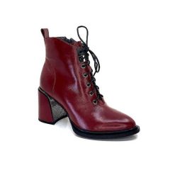 Elue Par Nous Elue Par Nous Paliki Cuir Rouge Bottines