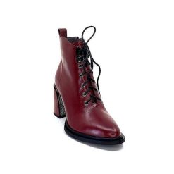 Elue Par Nous Elue Par Nous Paliki Cuir Rouge Bottines