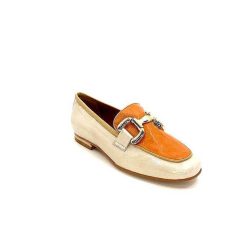 JHay Jhay 2213 Cuir Beige Orange Mocassins