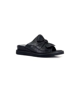 Ivoire-354 Ivoire 107911 Cuir Noir Mules