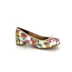 Ivoire0036a Ivoire Kat Azucena Cuir Imprime Multicolore Ballerines