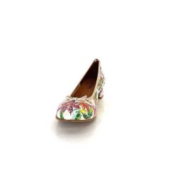 Ivoire0036a Ivoire Kat Azucena Cuir Imprime Multicolore Ballerines