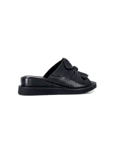 Ivoire-354 Ivoire 107911 Cuir Noir Mules