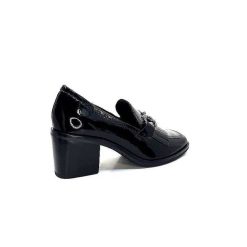 Ivoire0236a Ivoire 78006 Fortunato Cuir Vernis Noir Mocassins