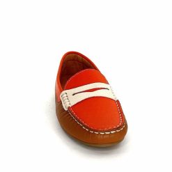 Ivoire0209b Ivoire 10322 Sauvage Cuir Orange Marron Beige Mocassins