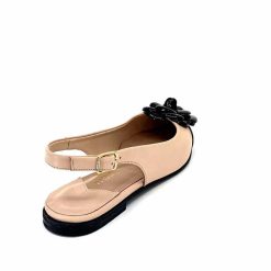 398-ivoire Ivoire M23099 Cuir Beige Noir Ballerines