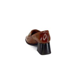 We Do Ivoire 11301A Cuir Vernis Marron Mocassins