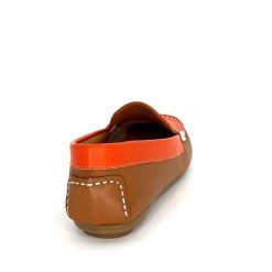 Ivoire0209b Ivoire 10322 Sauvage Cuir Orange Marron Beige Mocassins