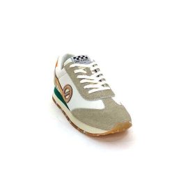 No Name No Name City Run Jogger W Daim Beige Orange Textile Blanc Baskets