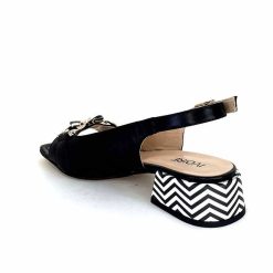 Ivoire0352 Ivoire K254 Lena Cucita Cuir Noir Sandales