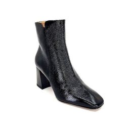 Ivoire0347b Ivoire Ch6556 Cuir Vernis Noir Bottines