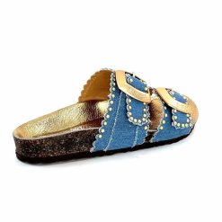 ciucani enrico Semerdjian Arona Textile Bleu Jeans Mules