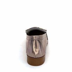 382-ivoire Ivoire 30303 Cuir Metal Bronze Mocassins