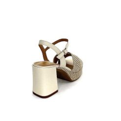 Ivoire0551 Ivoire 2150 Cuir Raffia Beige Plateformes