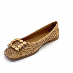 382-ivoire Ivoire 97574 Tk2 Raffia Beige Ballerines