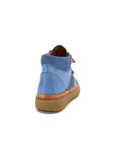 355-ivoire Ivoire 24721 Daim Bleu Bottines