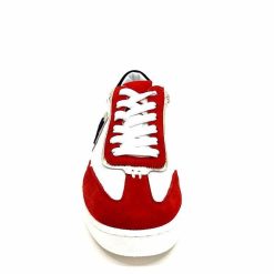 Donna Carolina Donna Carolina 51670 113 Cuir Blanc Daim Rouge Bleu Marine Baskets