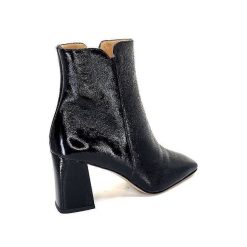 Ivoire0347b Ivoire Ch6556 Cuir Vernis Noir Bottines