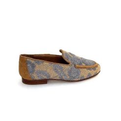 Pedro Miralles Pedro Miralles 14583 Textile Beige Glitter Bleu Ciel Mocassins