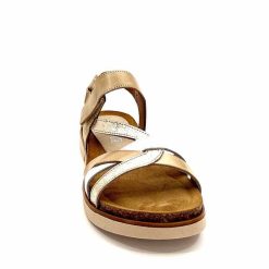 Ivoire0576a Xapatan 1633 Cuir Beige Blanc Or Plateformes