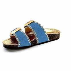 ciucani enrico Semerdjian Arona Textile Bleu Jeans Mules