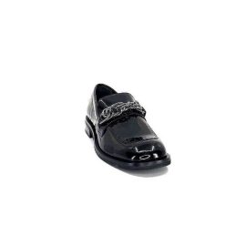 Ivoire0236a Ivoire 77502 Falconi Cuir Vernis Noir Mocassins