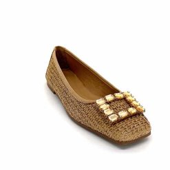 382-ivoire Ivoire 97574 Tk2 Raffia Beige Ballerines